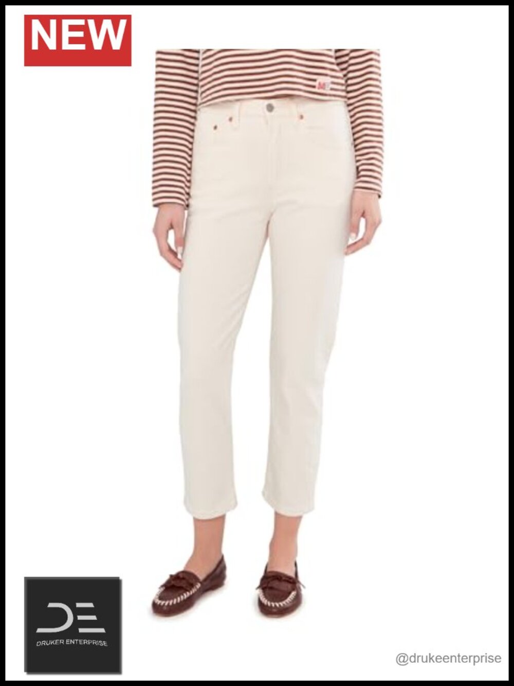 501 Crop High Rise Jeans Relaxed Fit Wide Leg Button Fly 26